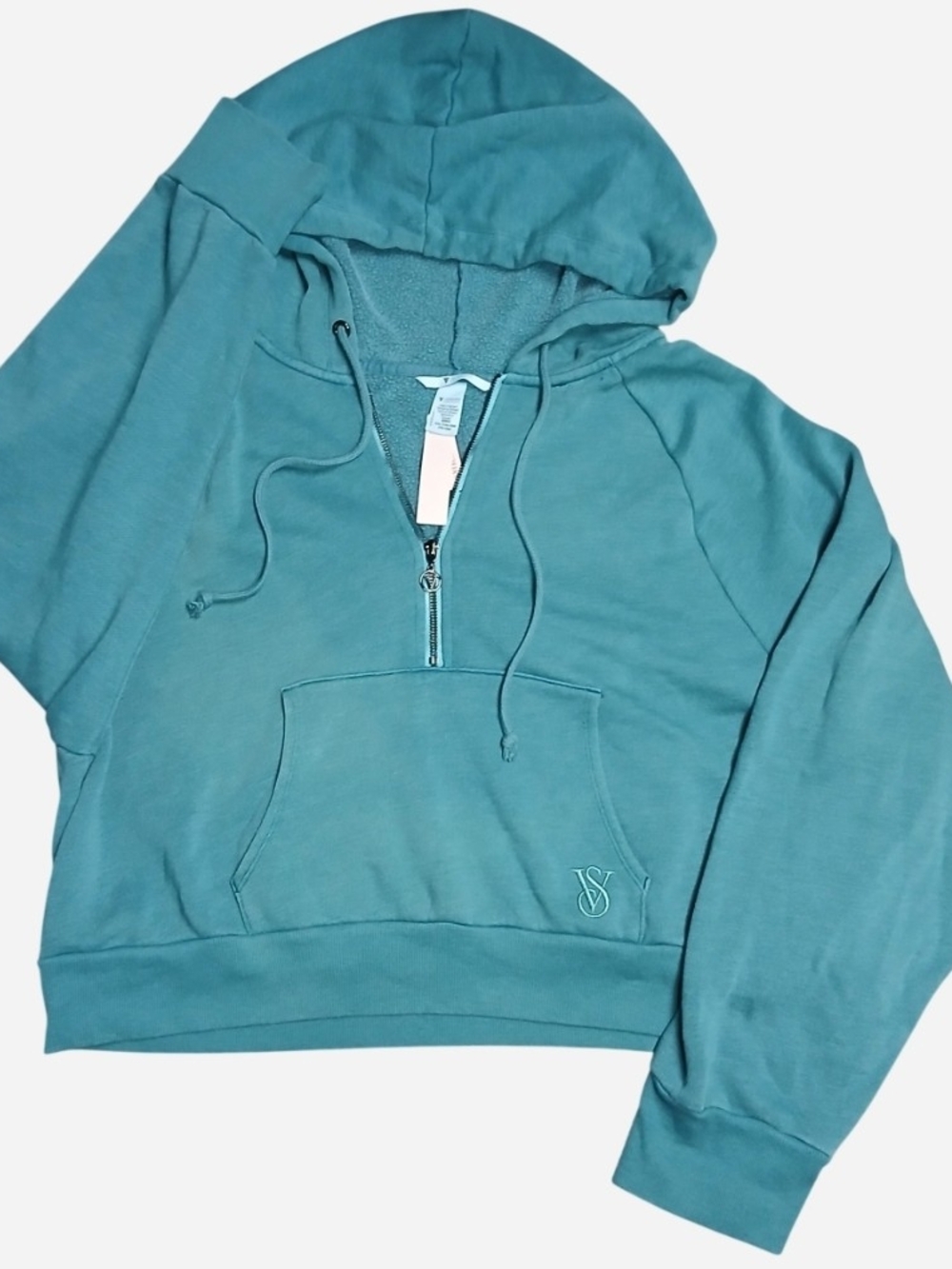 Women’s Victoria Secret On Point Pullover Sweatshirt Size XXL Blue  Hood